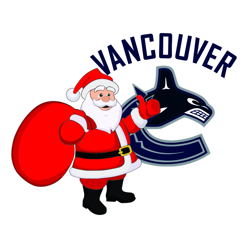 Vancouver Canucks Santa Claus Logo vinyl decal